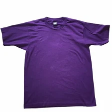 Screen Stars Best Made in USA Men's Size Large Purple Short Sleeve T Shirt