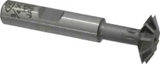 60° HSS Double Angle Milling Cutter: 3/4" Cut Diam, 3/16" Cut Width, 3/8" Shank.