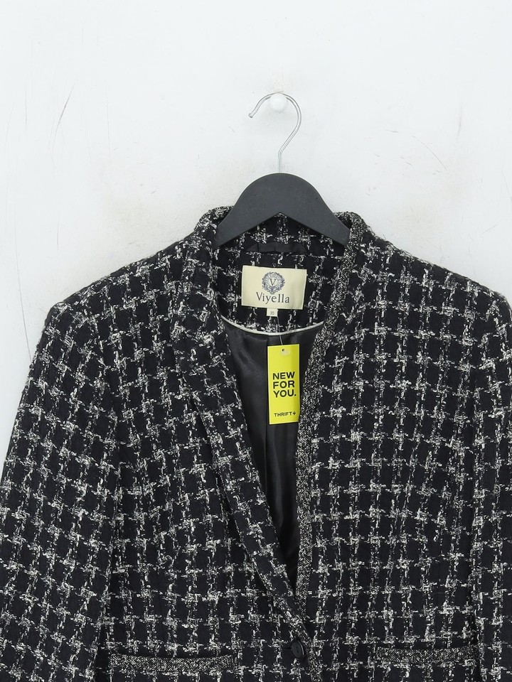 Viyella Women's Blazer UK 10 Black Cotton eBay