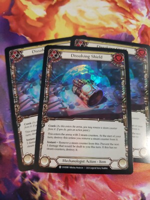 3x Dissolving Shield Yellow Foil Playset Bright Lights Flesh and Blood FAB