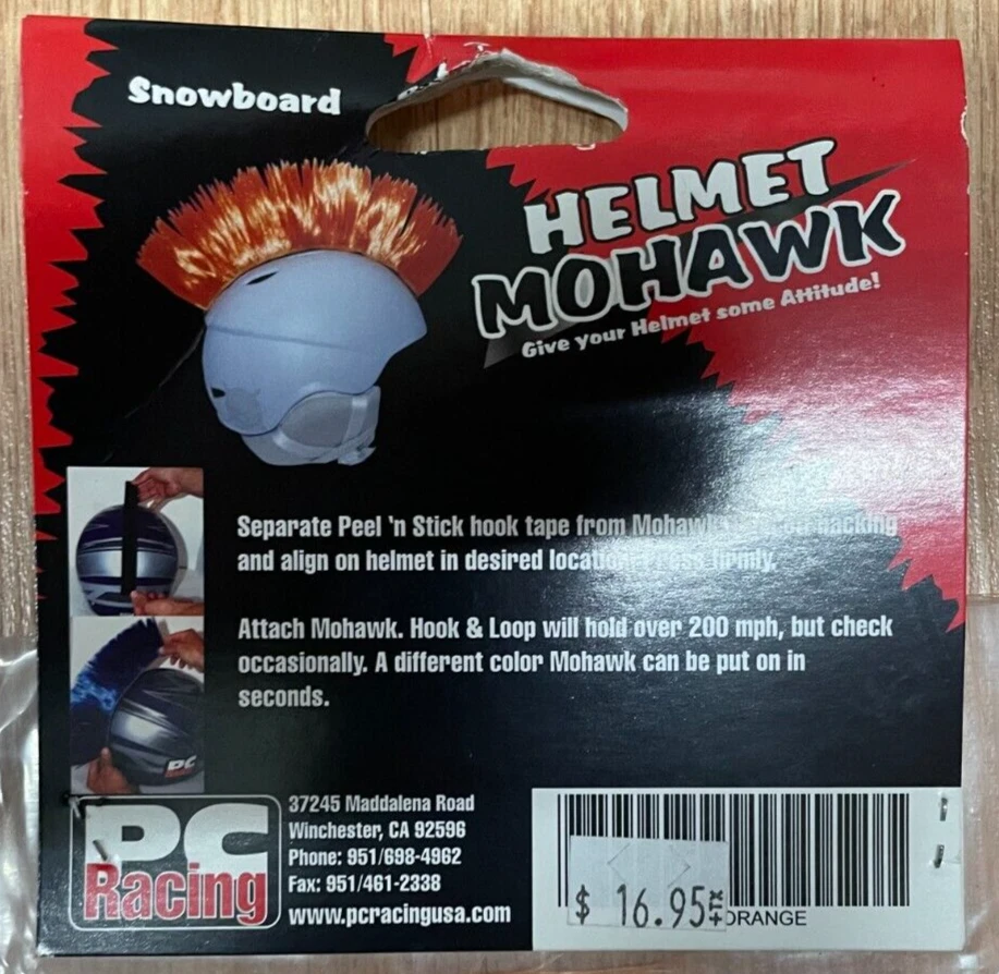 Casco de carreras de PC Mohawk - amarillo Foto 3 de 3