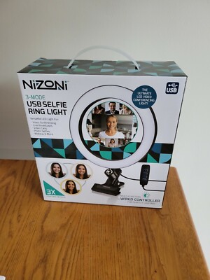 NIZONI 3-Mode USB Selfie Ring Light Multi-Function Wired Controller NEW IN BOX