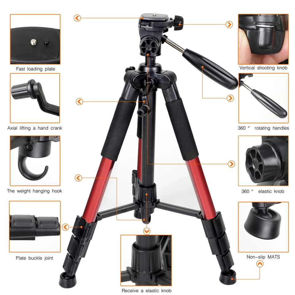 ZOMEI Q111 Professional Aluminum Tripod&Pan Head For DSLR Camera Video Live - Image 4 of 4