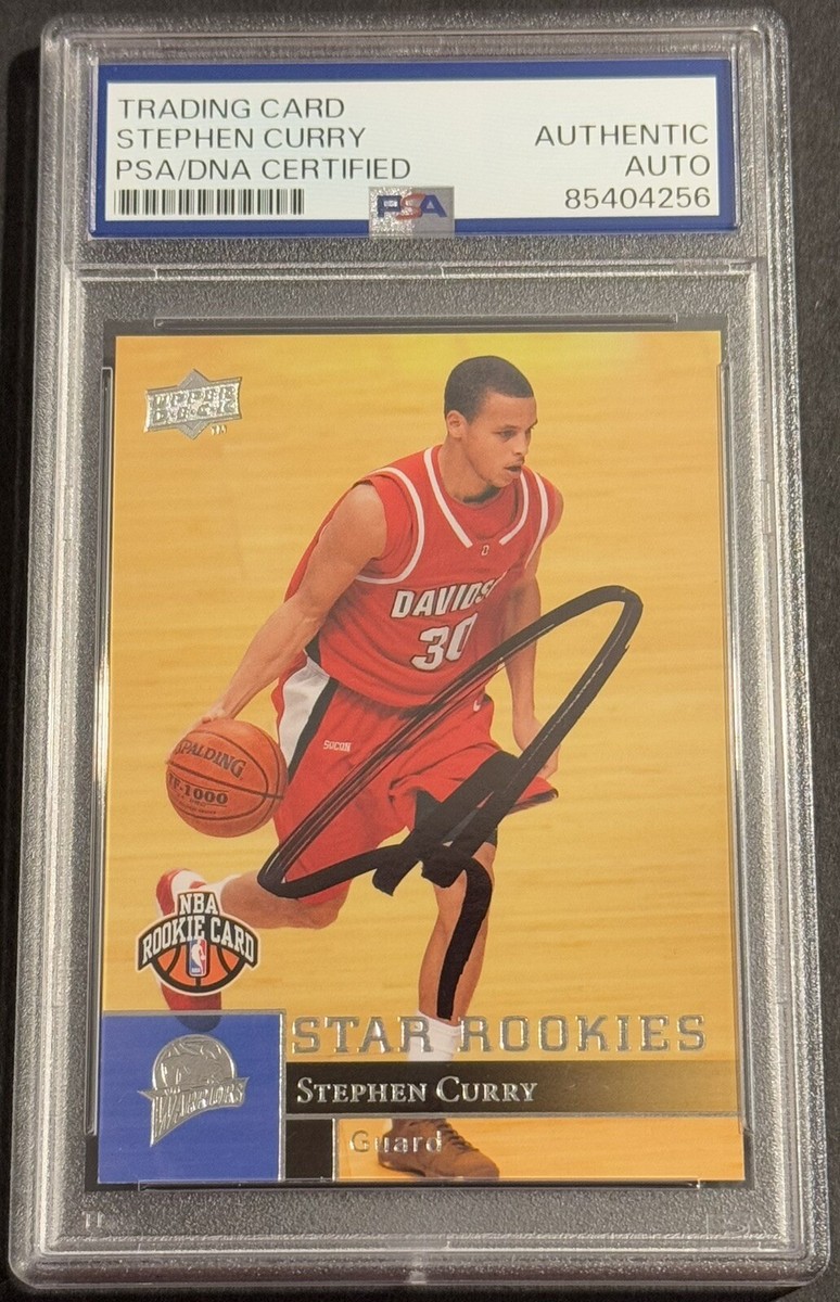 Stephen Curry Signed 2009-2010 Upper Deck Rookie Card Warriors PSA