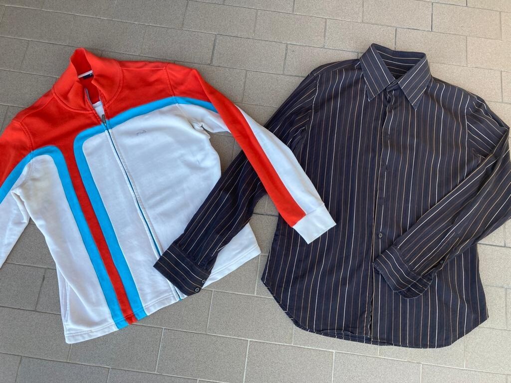 PREZZO REGALO Lotto 4 Pantaloni Uomo + Maglia FILA + Camicia Marrone