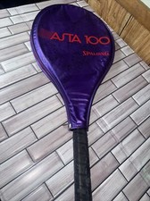Spalding Asta 100 Tennis Racquet Graphite 4.5 Grip Racket With Cover Purple Teal