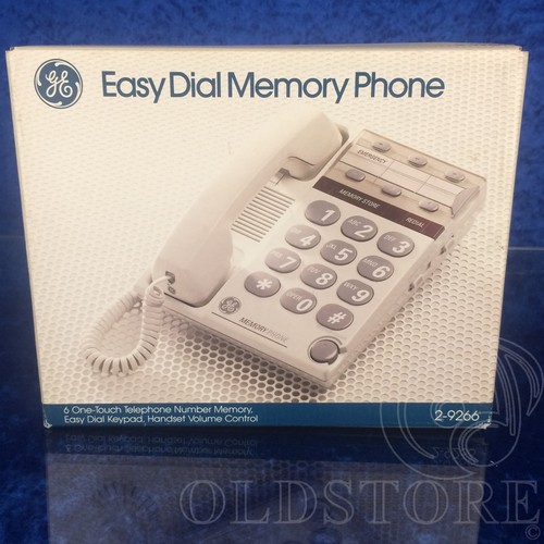 ►GE GENERAL ELECTRIC EASY DIAL MEMORY PHONE 2-9266◄ SEGRETERIA TELEFONICA