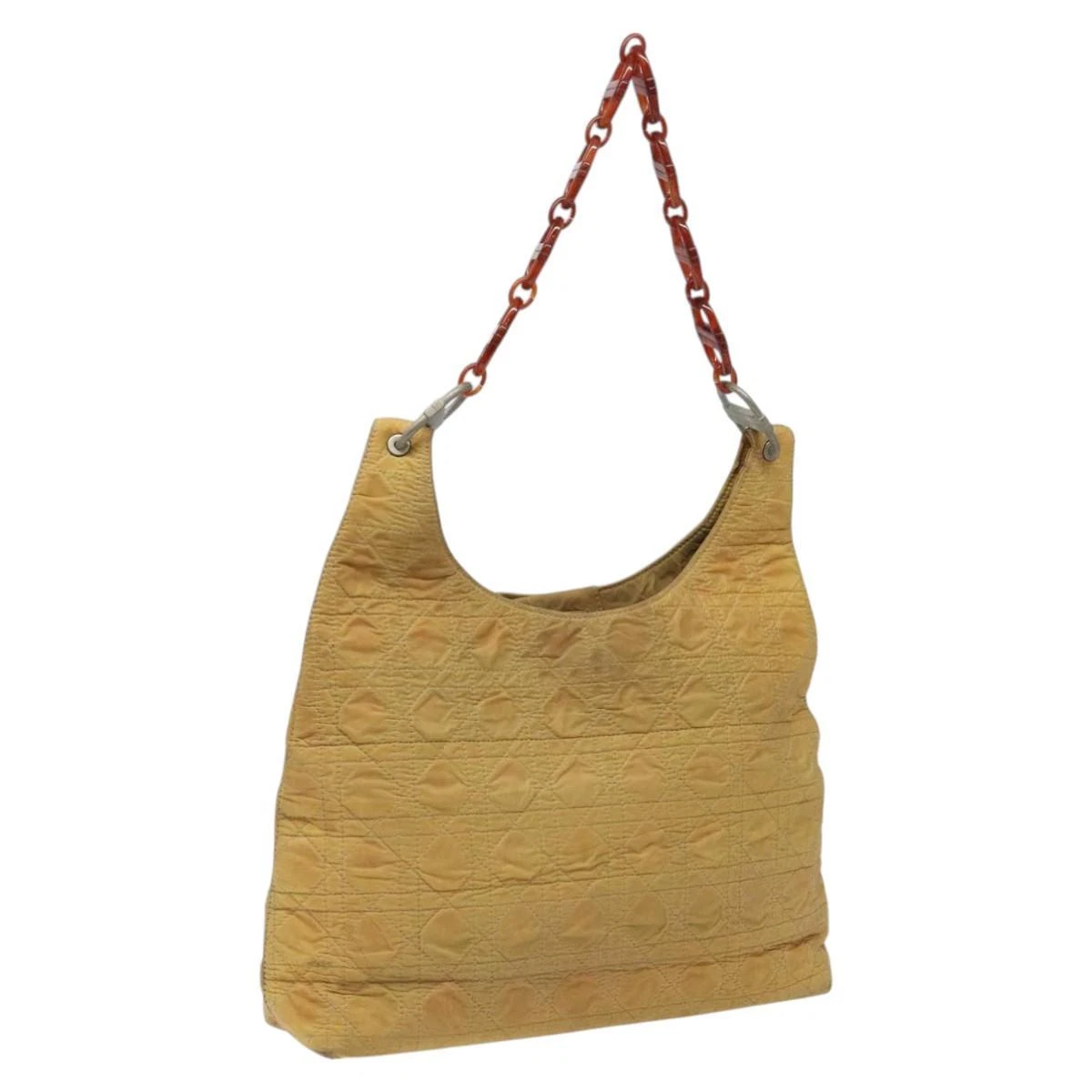 Sac bandoulière Christian Dior Canage nylon jaune authentique bs23852