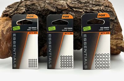 Fox Edges Essentials Rig Rings 2,5mm 3,2mm 3,7mm 25 Stück Ringe für Karpfenrigs