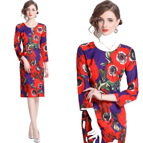 Robe ERDEM Manches 3/4 En Dentelle Florale Rouge - Taille US10/IT46 - Neuve Avec Étiquette