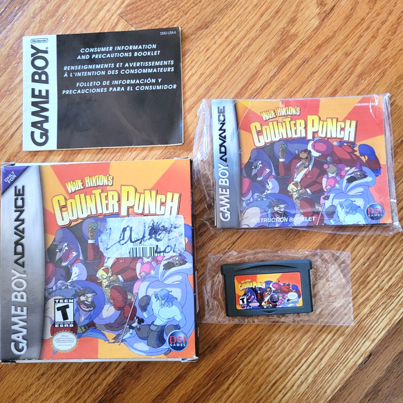 Wade Hixton's Counter Punch (Nintendo Game Boy Advance GBA COMPLETE CIB NICE!!!