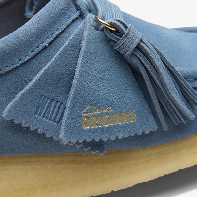 Clarks Originals WALLABEE - Bottines à lacets - powder blue/bleu clair