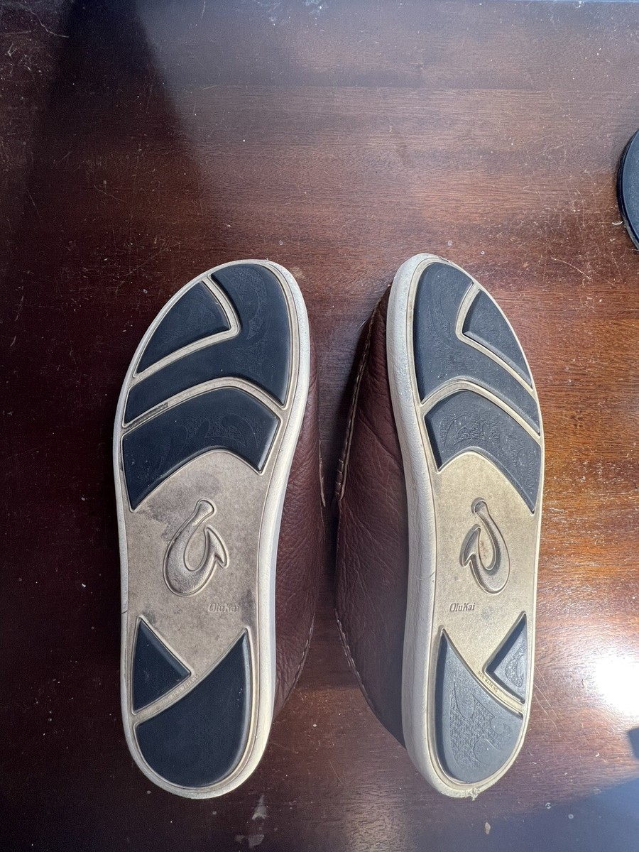 Olukai Malana Country Shoes Mens Size 9 Leather Brown Slip  display picture 3
