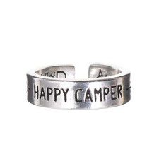 Happy Camper Inspire Rings Inspirational Quote Rings Casual
