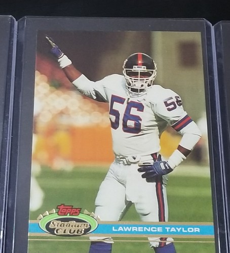 CARTOLINA CALCIO LAWRENCE TAYLOR 1991 TOPPS STADIUM CLUB # 281 - Foto 2 di 5