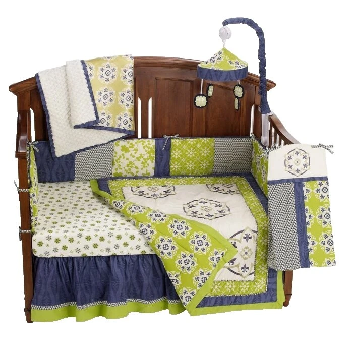 Cotton Blend Numbers & Letters Unisex Nursery Bedding