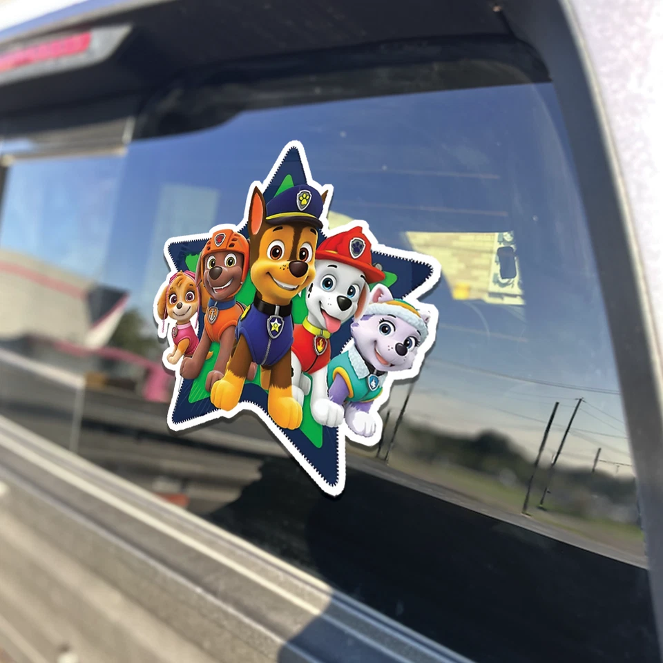 Calcomanía Paw Patrol calcomanía niños para ventanas parachoques de pared coche camión habitación regalo decoración Foto 2 de 3