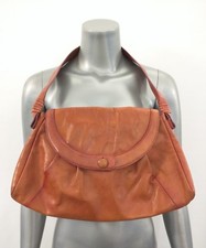 Sigrid Olsen Two Tone Red Brown Fade Burst Leather Shoulder Handbag Purse Medium