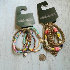 Wild Fable Set Of 2 Boho Stretch Bracelets NWT