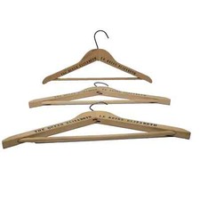  3 Vtg Wooden Clothing Closet Hangers Standard The Queen Elizabeth Le Reine
