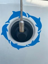 Blue Dolphin Antenna or trail badge decal for jeep