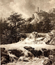 Cascade with the water tower Jacob Van Ruysdael print 1886 Magazine of Art