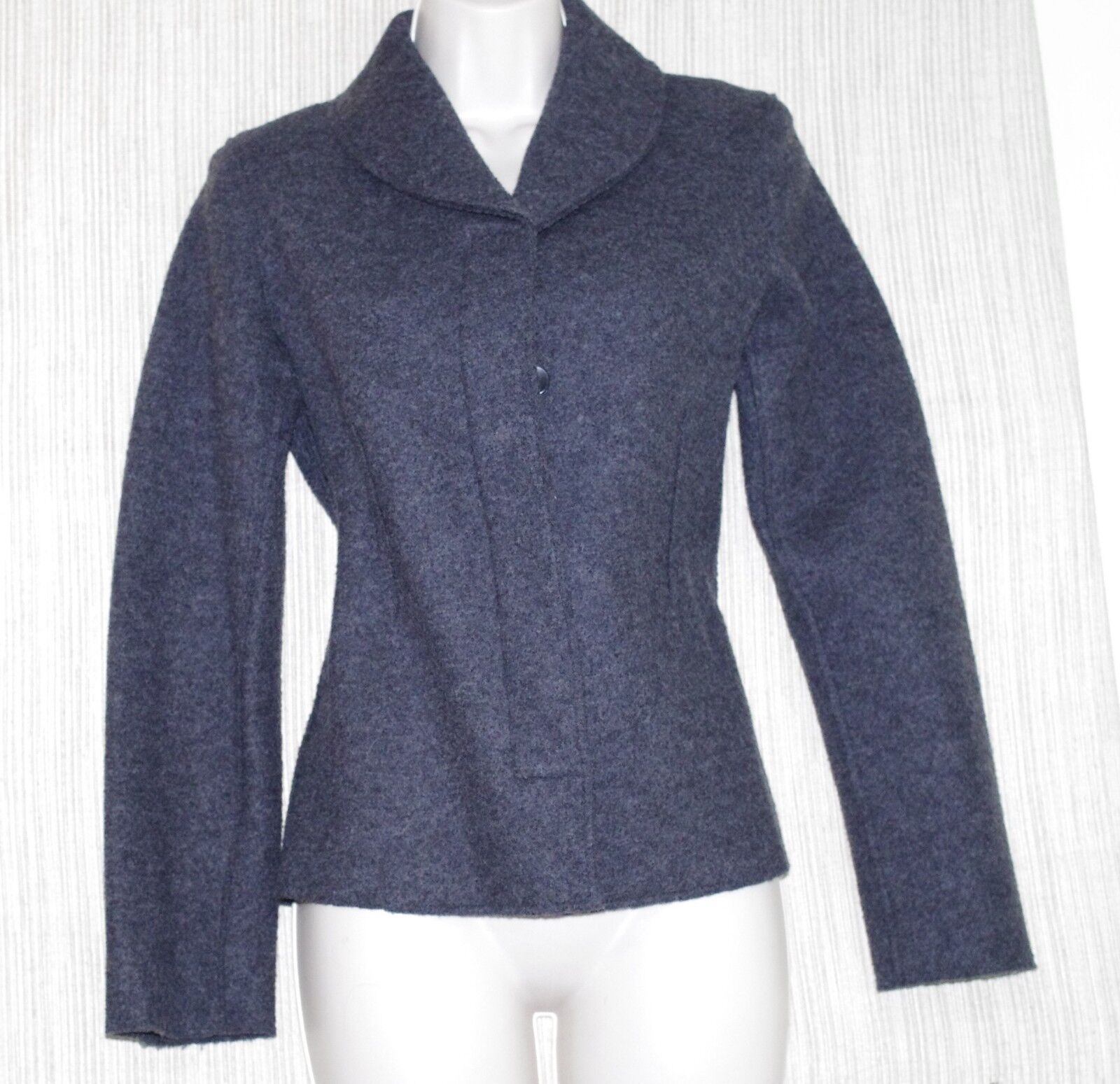 agnès b. Paris Gray Boiled Wool Women Blazer Jack… - image 1