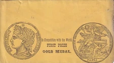 1886 Philadelphia Henry Disston Advertising Cover with Paris Exhibition Medals