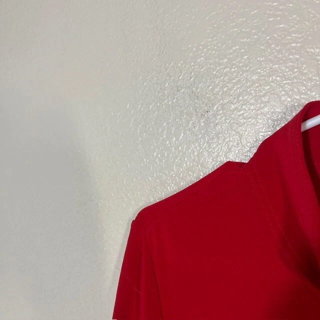 Joseph Ribkoff Tunic Dress Womens 12 Button Up Stretch Red Laggenlook - Image 2 of 4