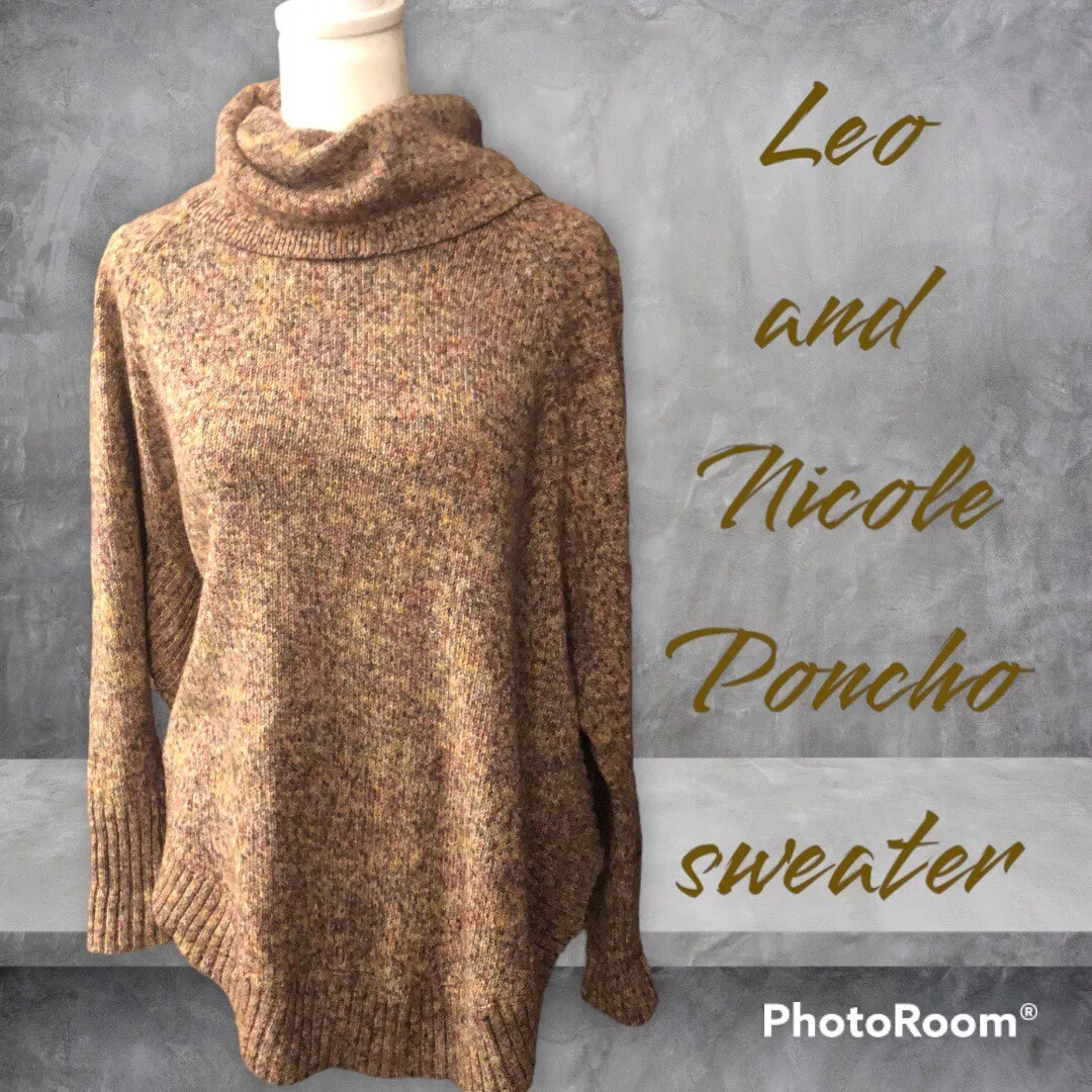 Leo and outlet nicole poncho pullover