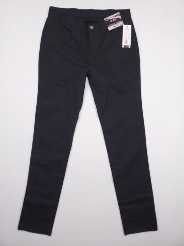 Girls School Uniform Pants Juniors Size 7/8 Black Skinny Chino Khaki Stretch NWT
