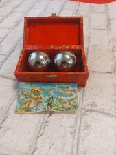 SET 2 CHINESE HEALTH EXERCISE STRESS BAODING BALLS RELAXATION THERAPY