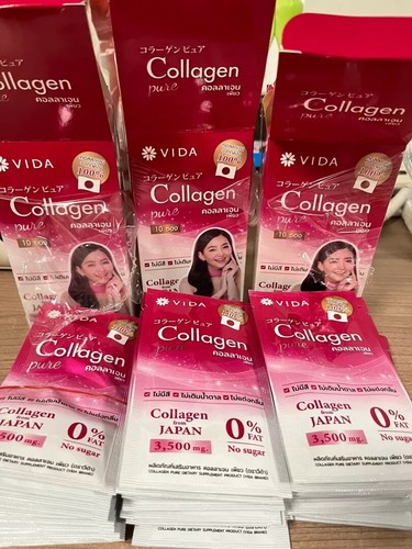 Vida Premium Collagen Pure Anti-Aging 3500 mg 0% FAT/Sugar 3.5g x 10 Sachets/Box - Picture 23 of 23