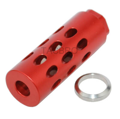 .308 Red Anodized Aluminum 5/8x24 Muzzle Brake for 308