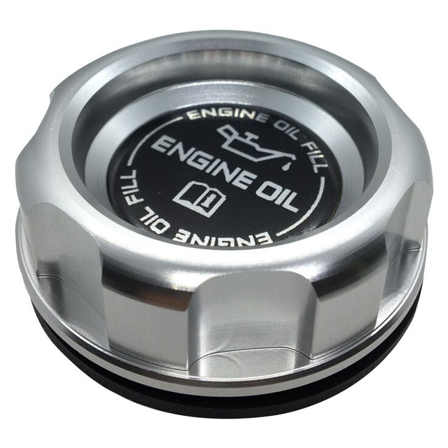 Silver Aluminum ENGINE OIL CAP FIT HONDA CIVIC ACCORD SI TYPER ACURA