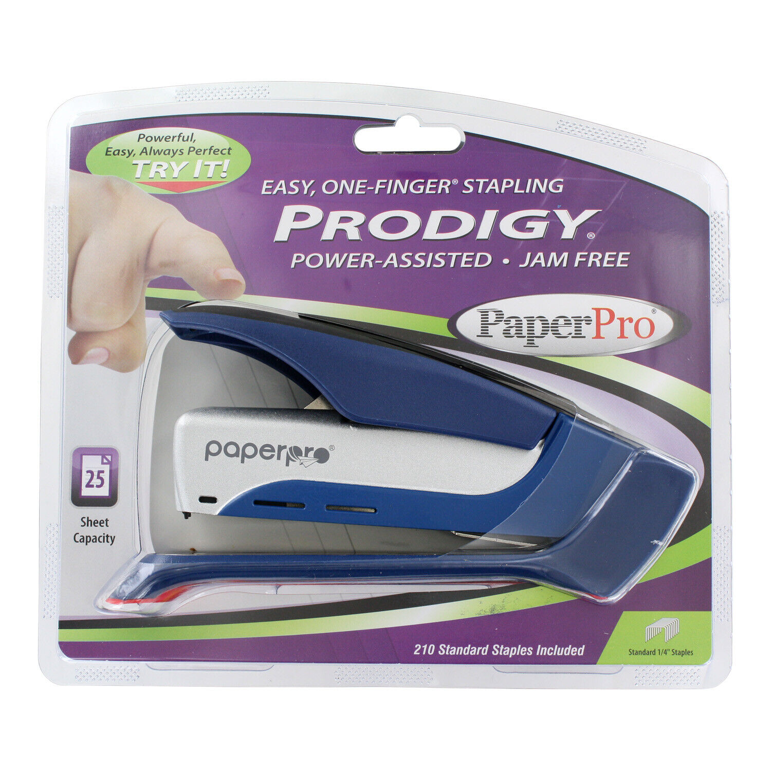 Prodigy Reduced Effort Stapler Value Pack, Black/Silver