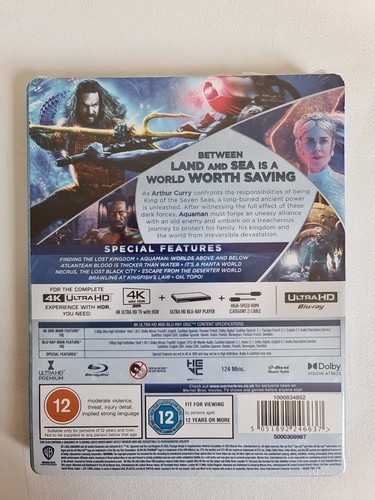 AQUAMAN AND THE LOST KINGDOM 4K UHD BLU-RAY STEELBOOK, DISPATCH SAME DAY - Picture 5 of 13