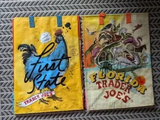 2LOT Florida & Delaware  - Trader Joe's Reusable Shopping Bag 6 Gallon NWT
