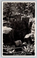 Wells Dalles Of The Saint Croix Falls Wisconsin Posted 1949 RPPC Postcard