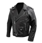 MEN'S GENUINE COWHIDE LEATHER nail bomber jacket jacket