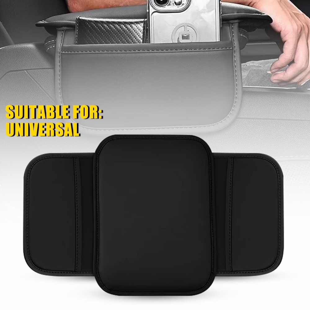 Leather Seat Cushion Black Protector Storage Pad For Car Interior Accessories