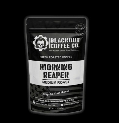 Blackout Coffee Morning Reaper Medium Roast Coffee   12 oz Bag (Ground Coffee)