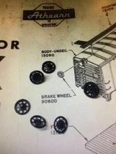 Athearn HO Freight Car Brake Wheels Part #90600 / ATH90600  Pack / NEW (Black)