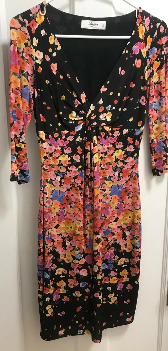 Blumarine Blugirl Black Floral Dress
