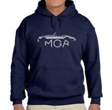 MG MGA Convertible Sports Car Navy Blue Hoodie Sweatshirt FREE SHIP
