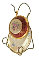 Vintage Tea Cup and Saucer Small Porcelain Thomas Ivory Thomas Bavaria Germany