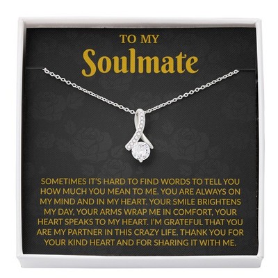 To My Soulmate Necklace, Anniversary Gift for Her, Gifts for Wife, Soulmate Gift