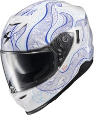 SCORPION EXO - T520 Helmet Nama Shimi White/Blue 2x T52-2317