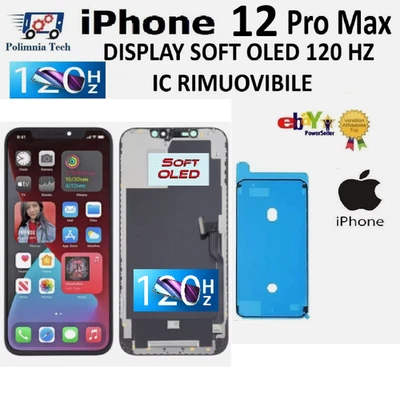 APPLE IPHONE 12 PRO MAX DISPLAY TOUCH - SOFT OLED - 120 Hz PARI ORIGINALE