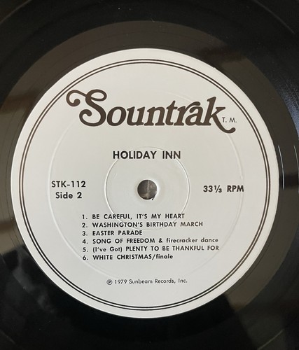Bing Crosby & Fred Astaire -Original Sound Track Holiday Inn 1979 Sunbeam STK112 - Picture 4 of 4